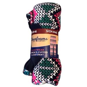 Dearfoams Women’s Patterned Sleep Pants - Size Small 4-6 - NEW!